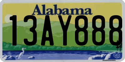 AL license plate 13AY888