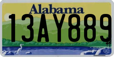 AL license plate 13AY889