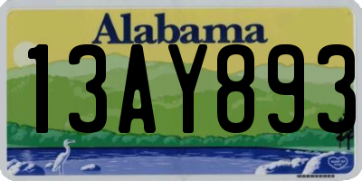 AL license plate 13AY893