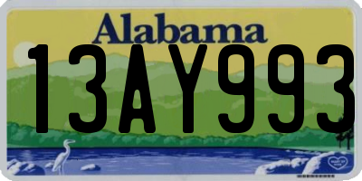 AL license plate 13AY993