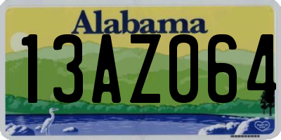 AL license plate 13AZ064