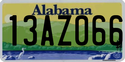 AL license plate 13AZ066