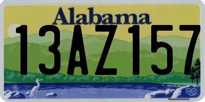 AL license plate 13AZ157