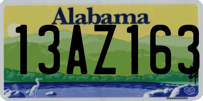 AL license plate 13AZ163