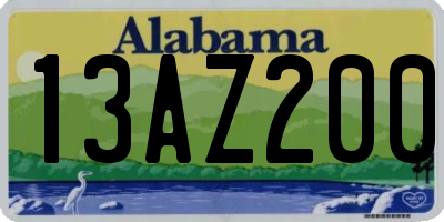 AL license plate 13AZ200