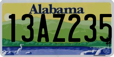 AL license plate 13AZ235