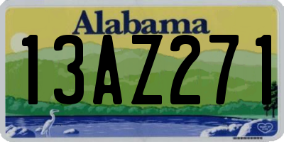 AL license plate 13AZ271