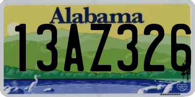 AL license plate 13AZ326