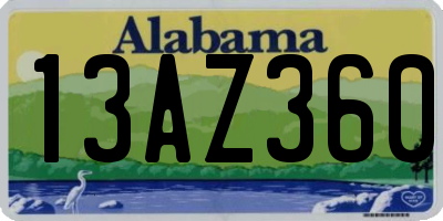 AL license plate 13AZ360