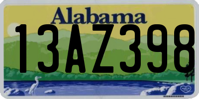 AL license plate 13AZ398