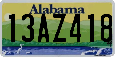 AL license plate 13AZ418