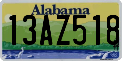 AL license plate 13AZ518