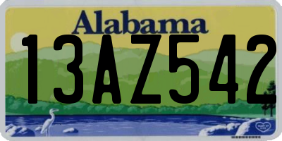 AL license plate 13AZ542