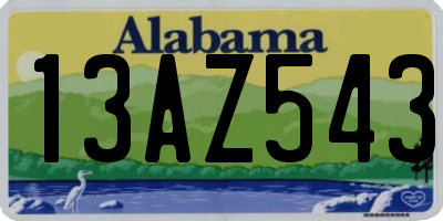 AL license plate 13AZ543
