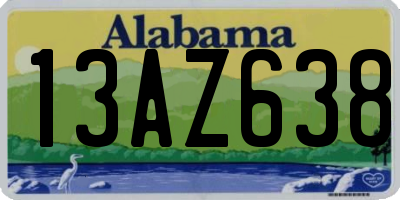 AL license plate 13AZ638