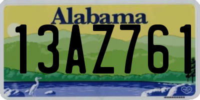 AL license plate 13AZ761