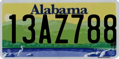 AL license plate 13AZ788