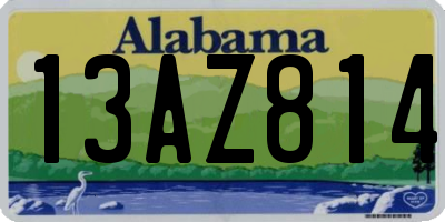 AL license plate 13AZ814