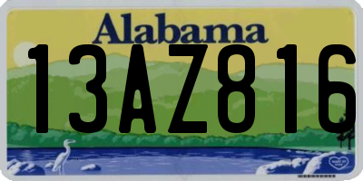 AL license plate 13AZ816