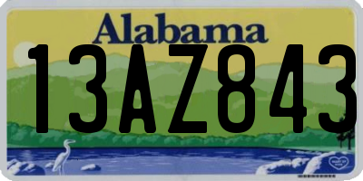 AL license plate 13AZ843
