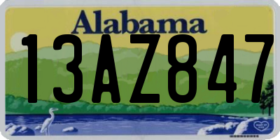 AL license plate 13AZ847