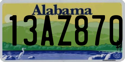 AL license plate 13AZ870