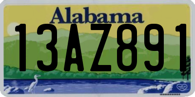 AL license plate 13AZ891