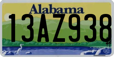 AL license plate 13AZ938