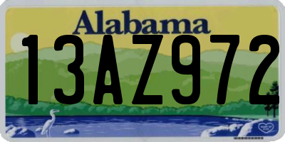 AL license plate 13AZ972