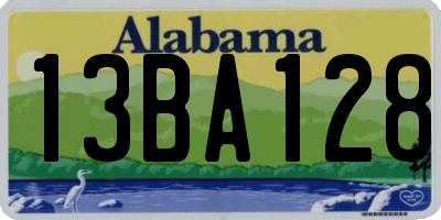 AL license plate 13BA128