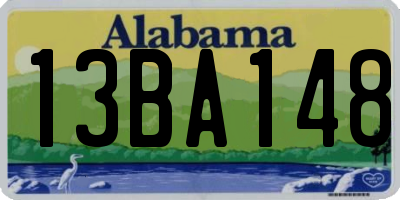 AL license plate 13BA148
