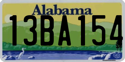 AL license plate 13BA154