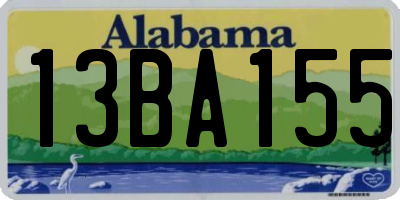 AL license plate 13BA155