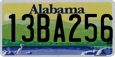 AL license plate 13BA256