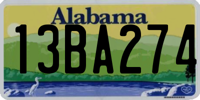 AL license plate 13BA274