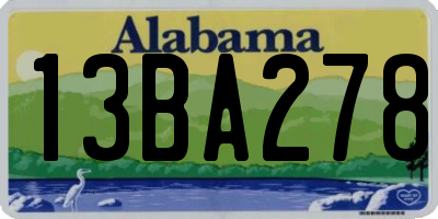AL license plate 13BA278