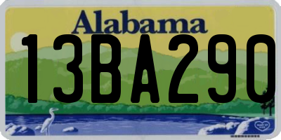 AL license plate 13BA290