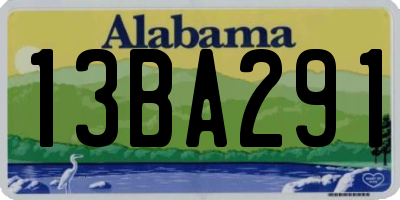 AL license plate 13BA291
