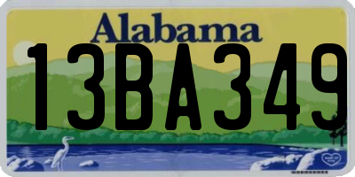 AL license plate 13BA349