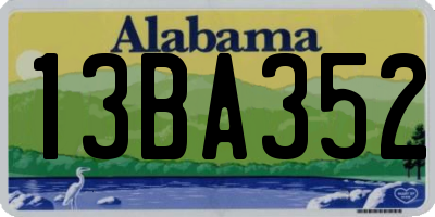 AL license plate 13BA352