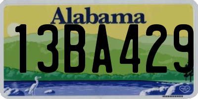 AL license plate 13BA429