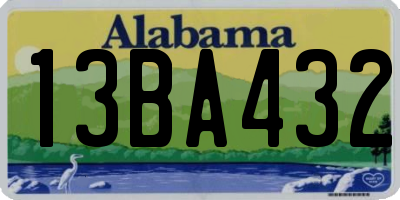 AL license plate 13BA432