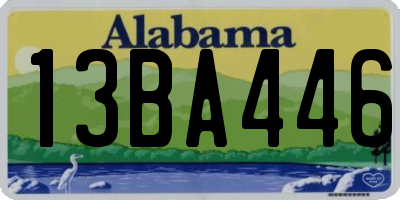 AL license plate 13BA446