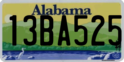 AL license plate 13BA525