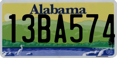 AL license plate 13BA574