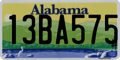 AL license plate 13BA575