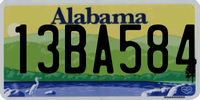 AL license plate 13BA584