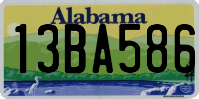 AL license plate 13BA586