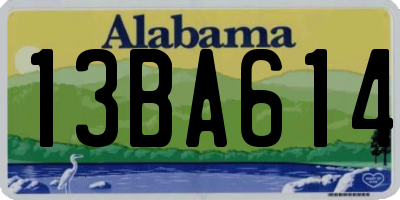 AL license plate 13BA614