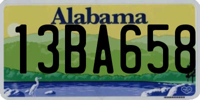 AL license plate 13BA658